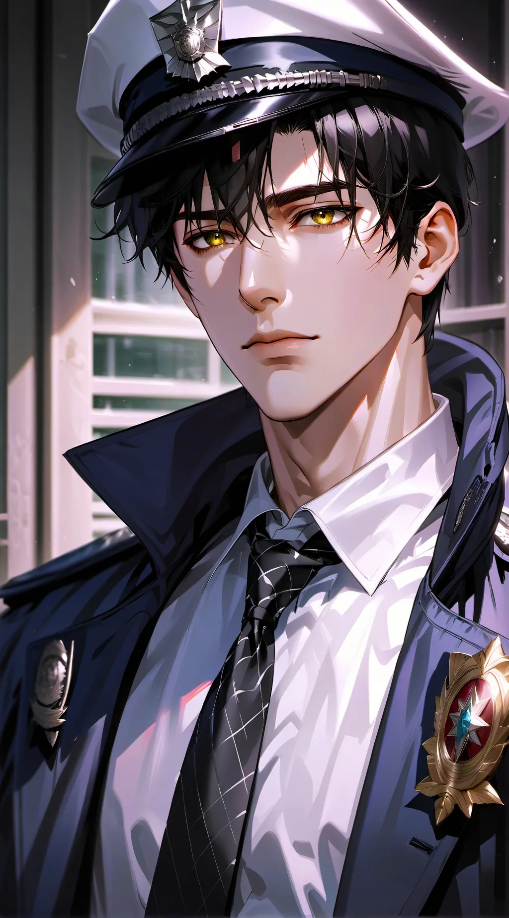 ai character: officer Raid background