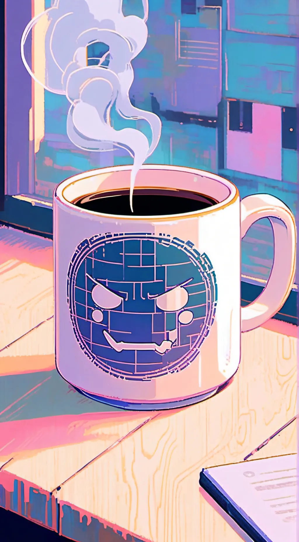 ai character: кружка background