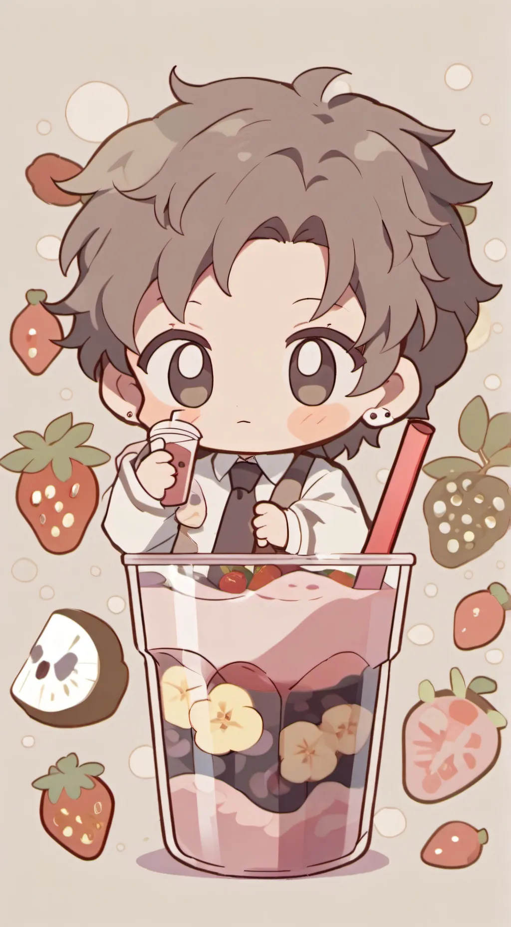 ai character: smoothie baby background