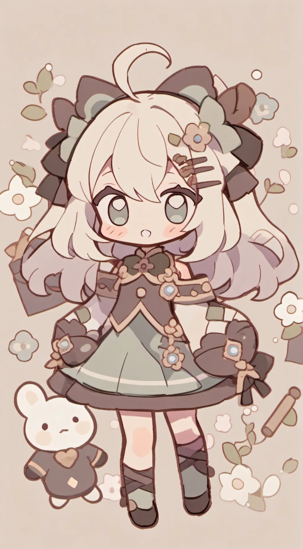 ai character: una bebe background