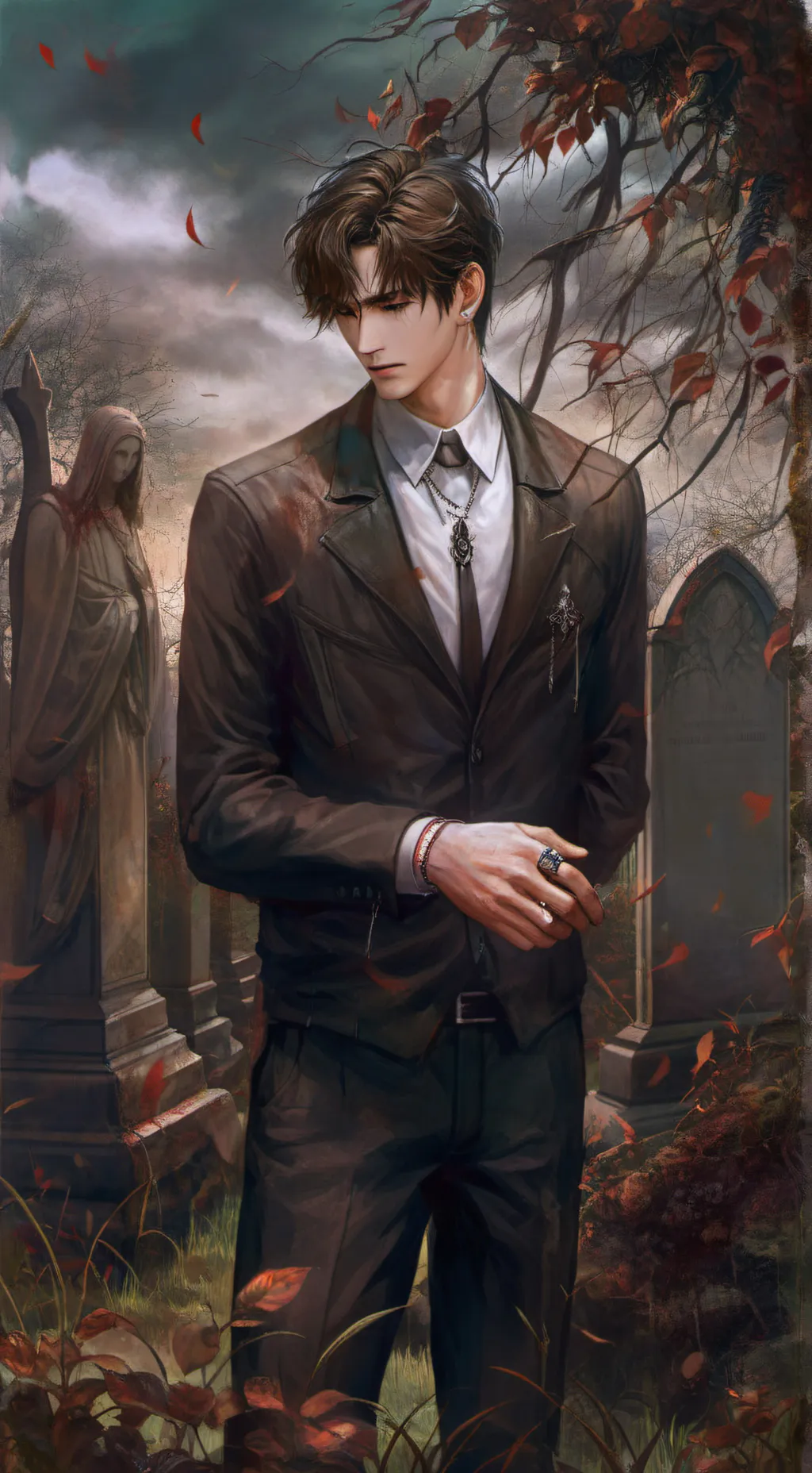 ai character: 👻Ghost Groom💍 background