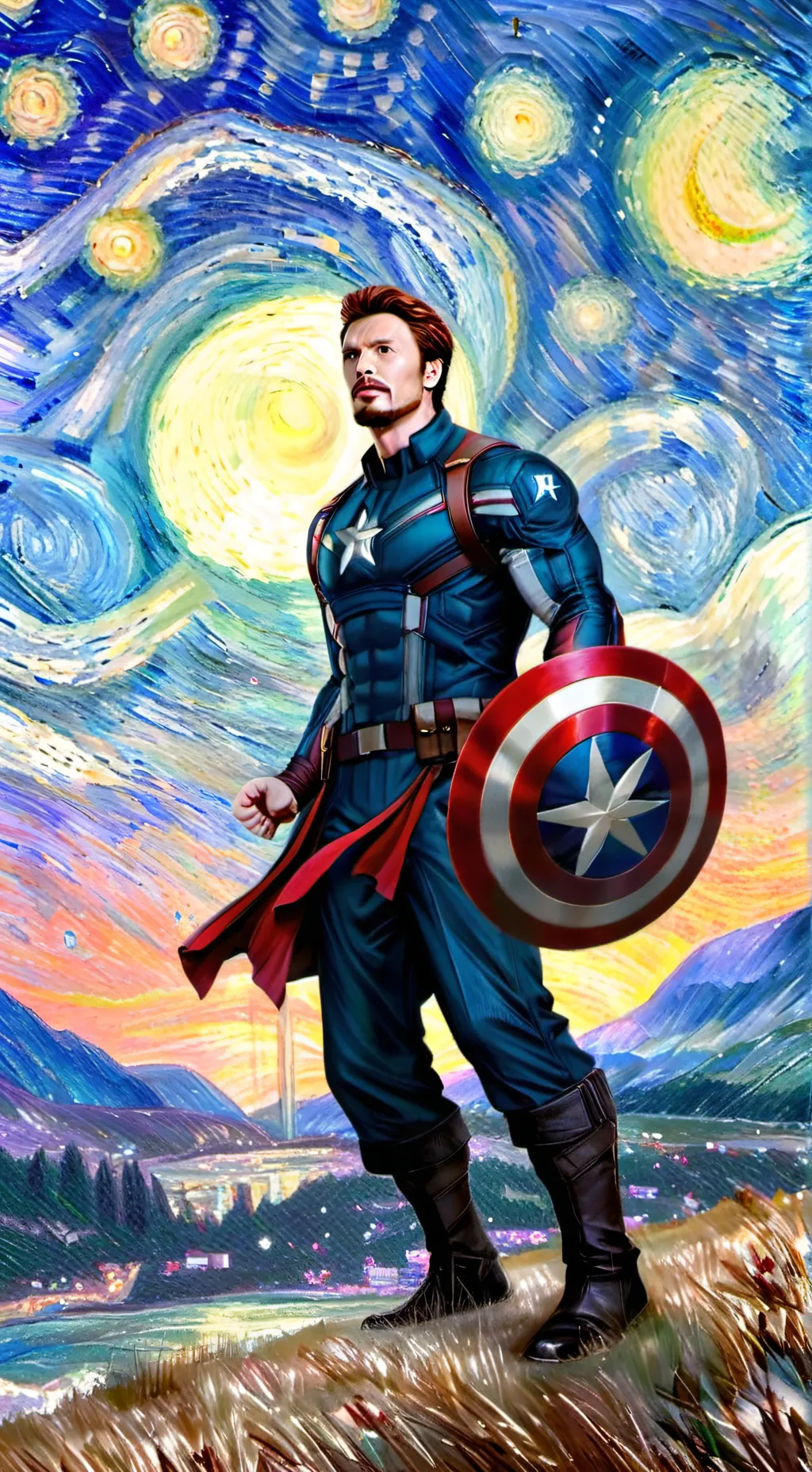 ai character: Avengers SLEEPOVER background