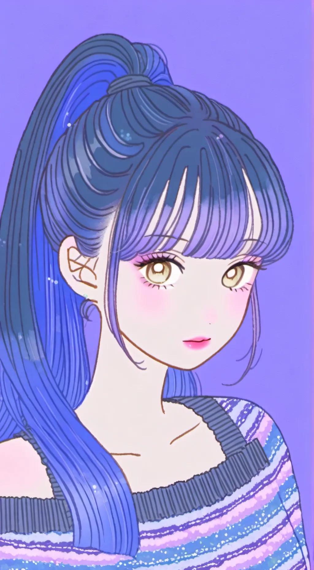 ai character: Zoey🤍💜🖤 background