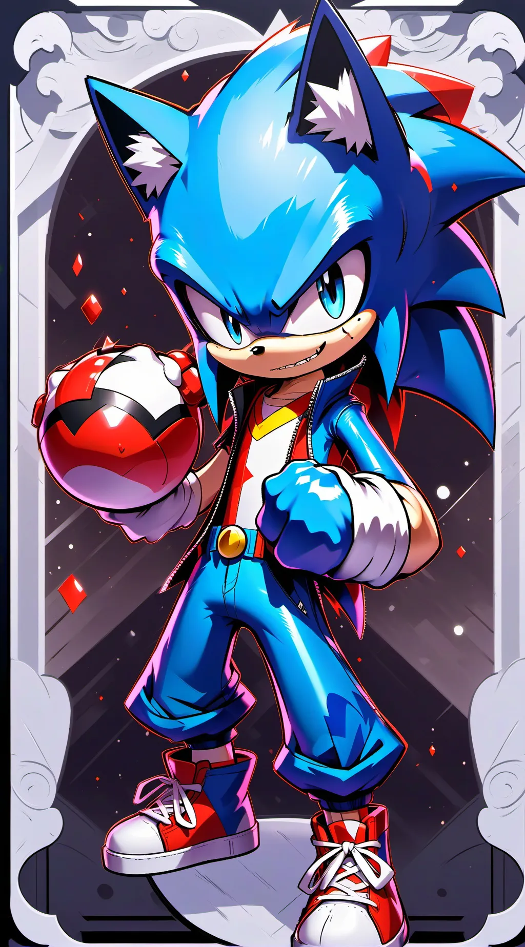ai character: Sonic the hedgehog background