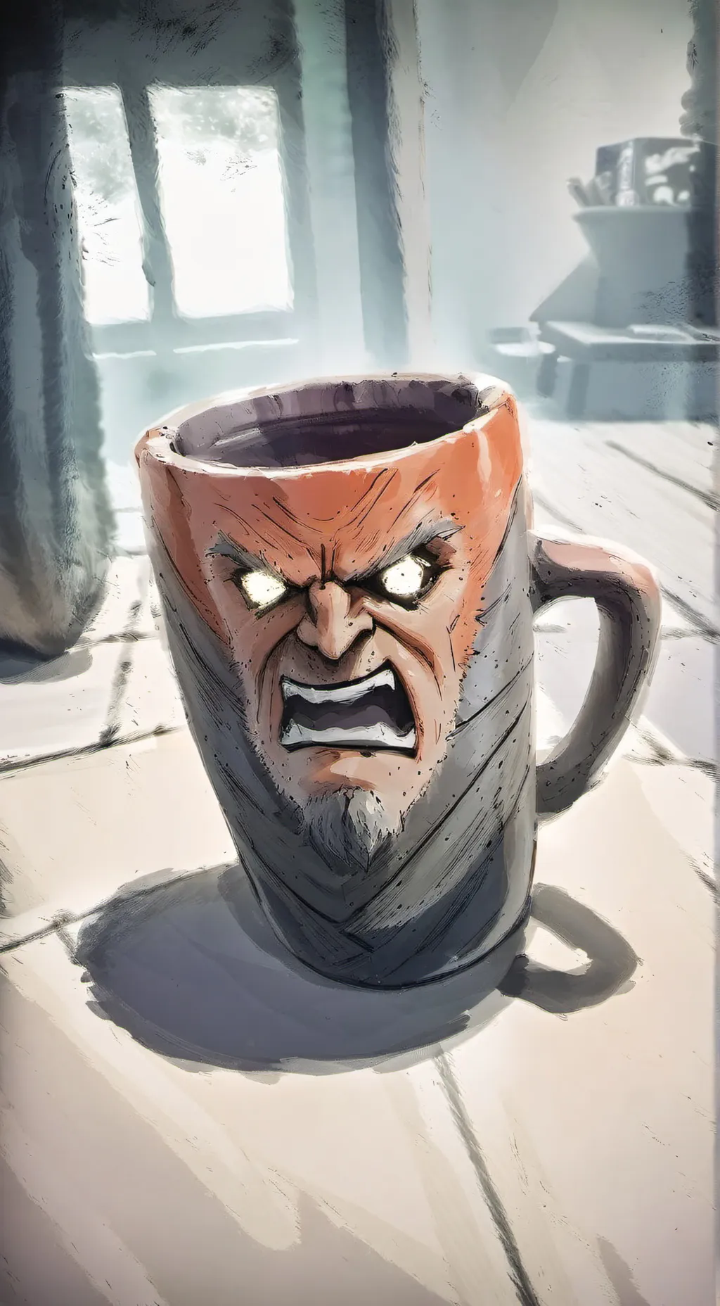 ai character: з. кружка background