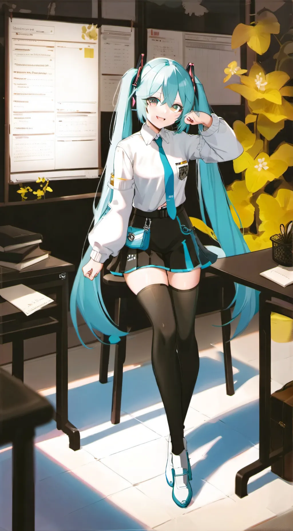 ai character: Hatsune Miku background