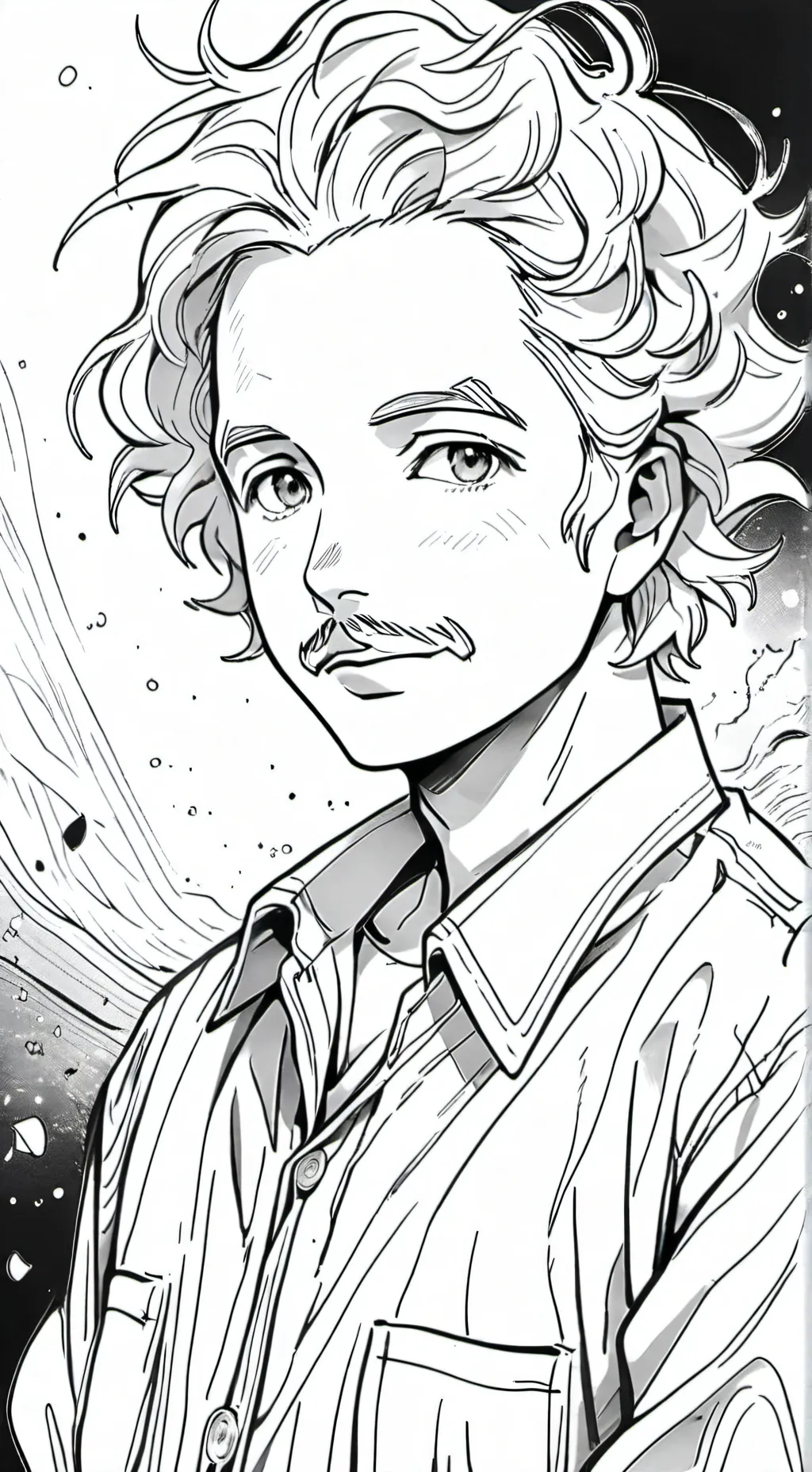 ai character: Albert Einstein  background
