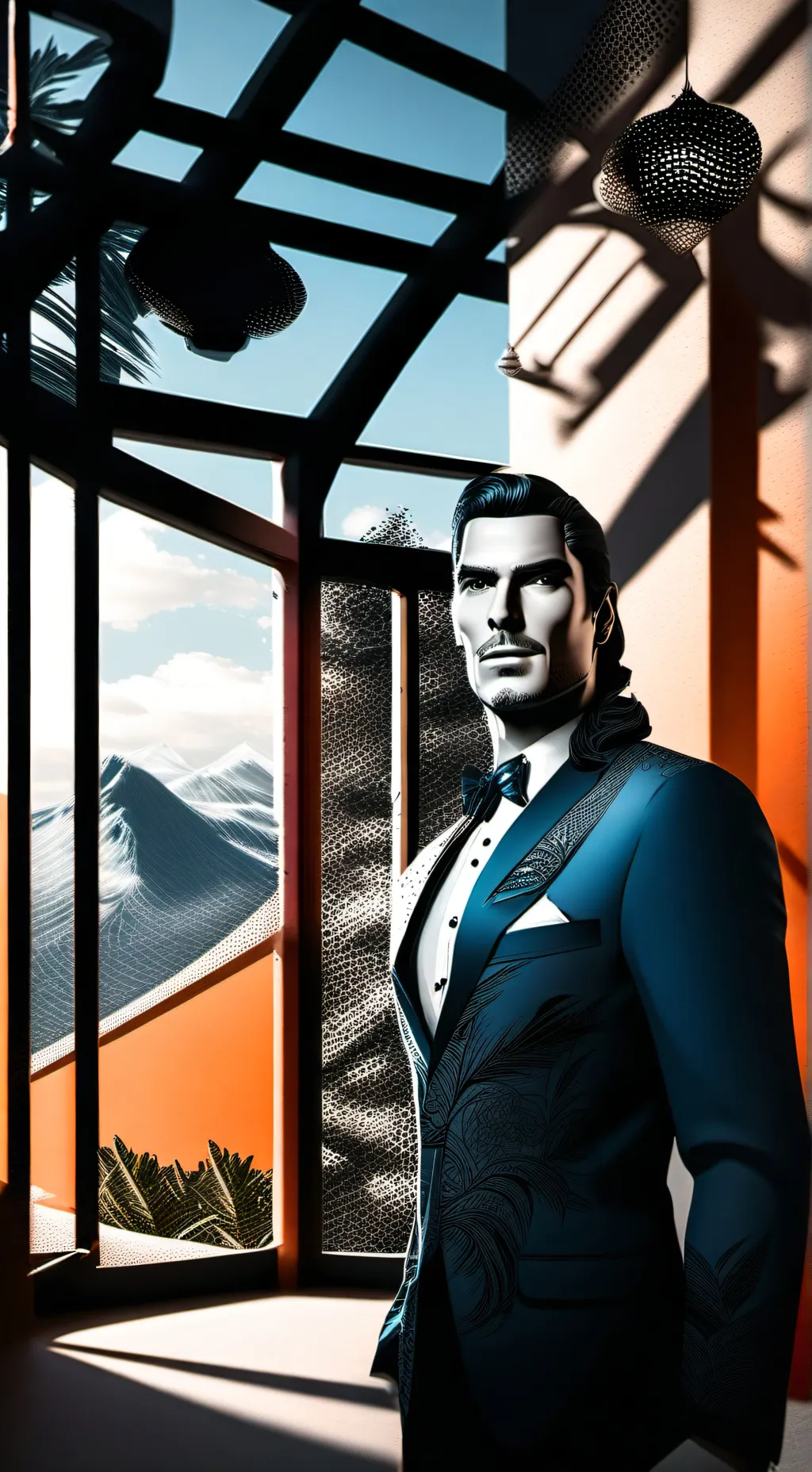 ai character: MR Sapphire Dee Je background