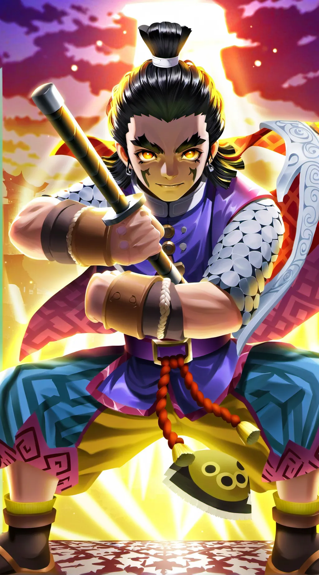 ai character: Big brother in kny background