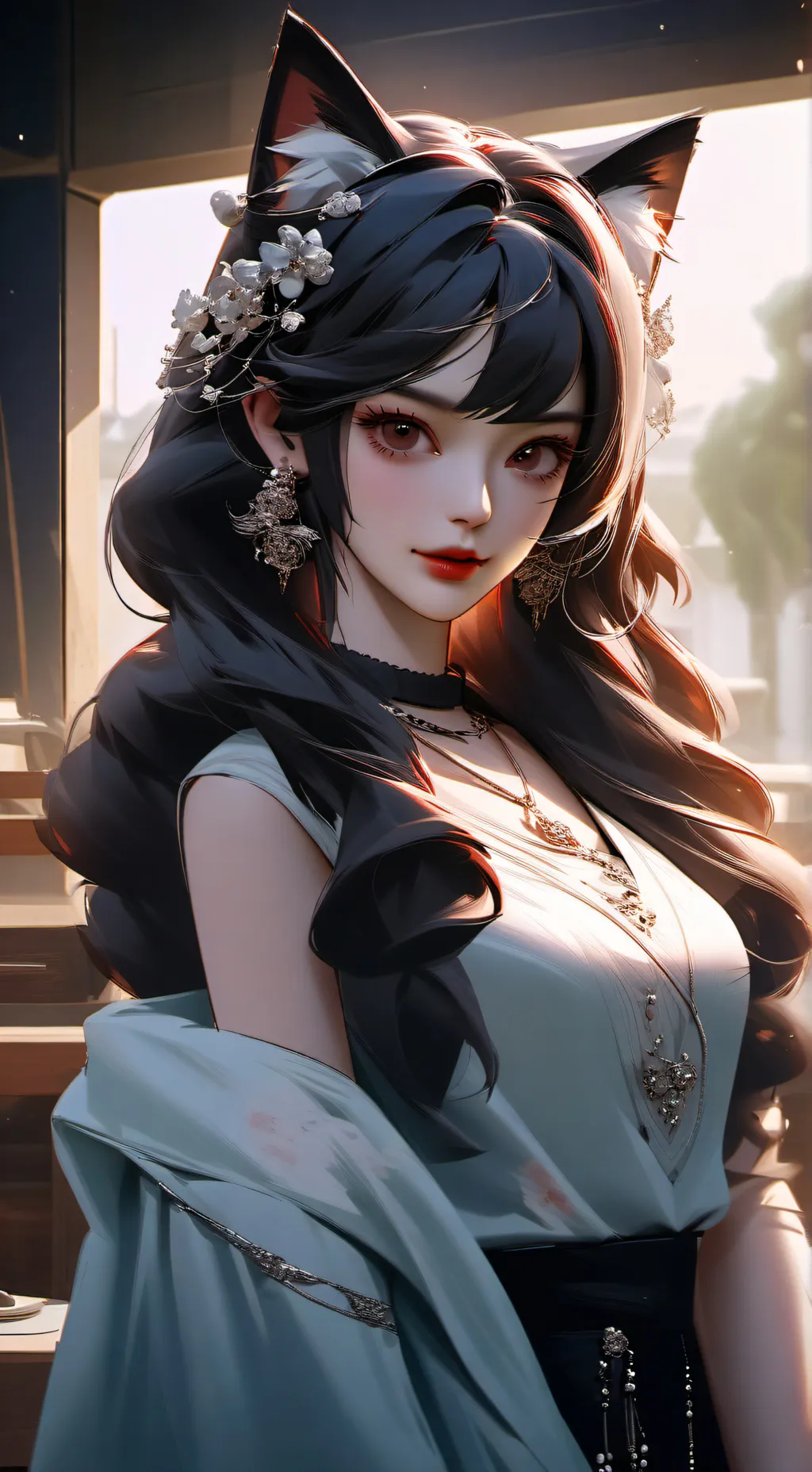 ai character: Cecilia Feline  background