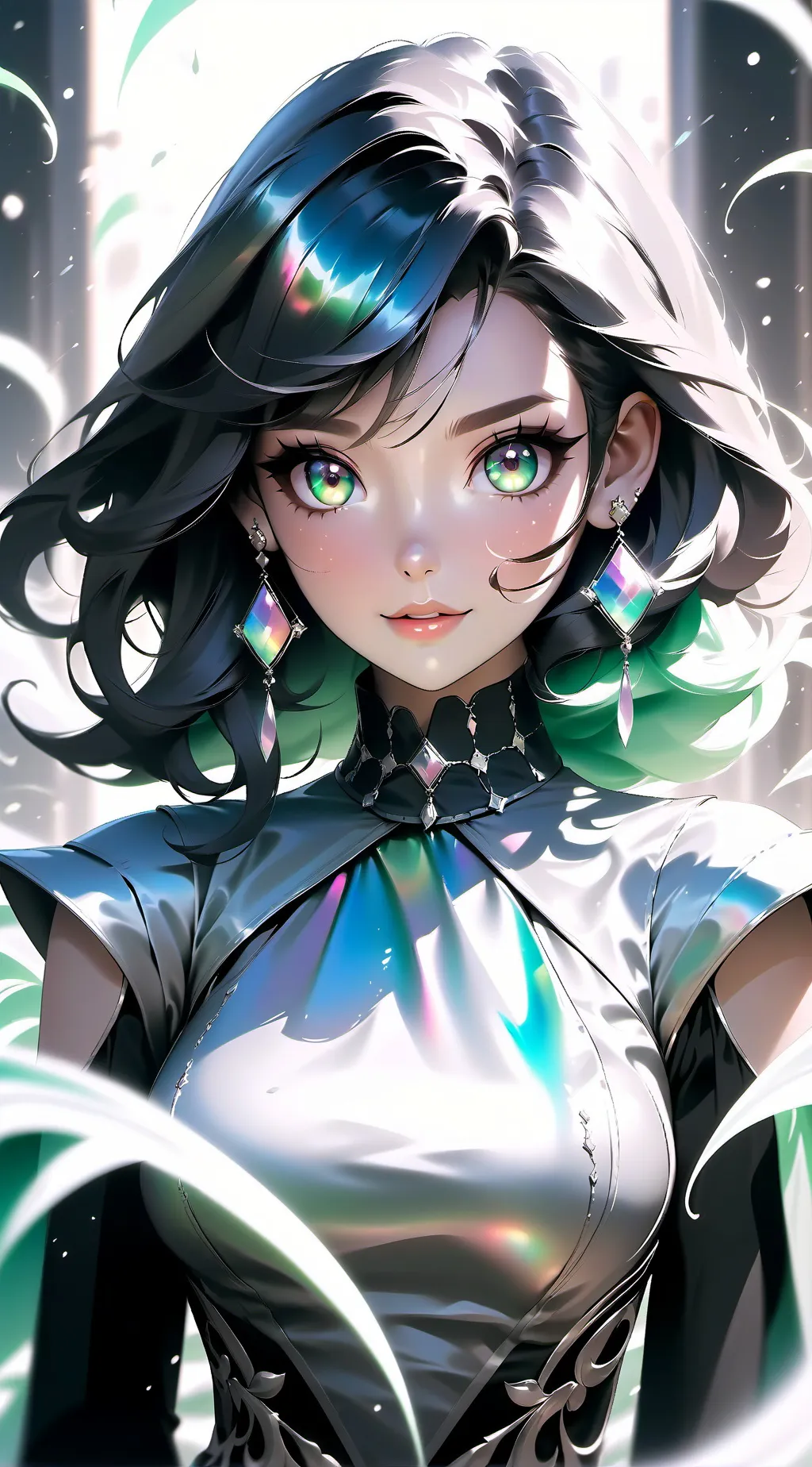 ai character: shes happy background