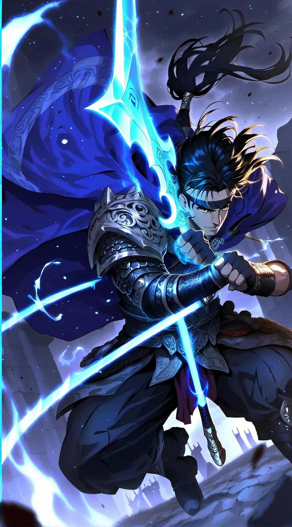 ai character: warrior background