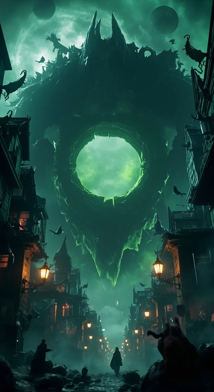 ai character: Halloween adventur background