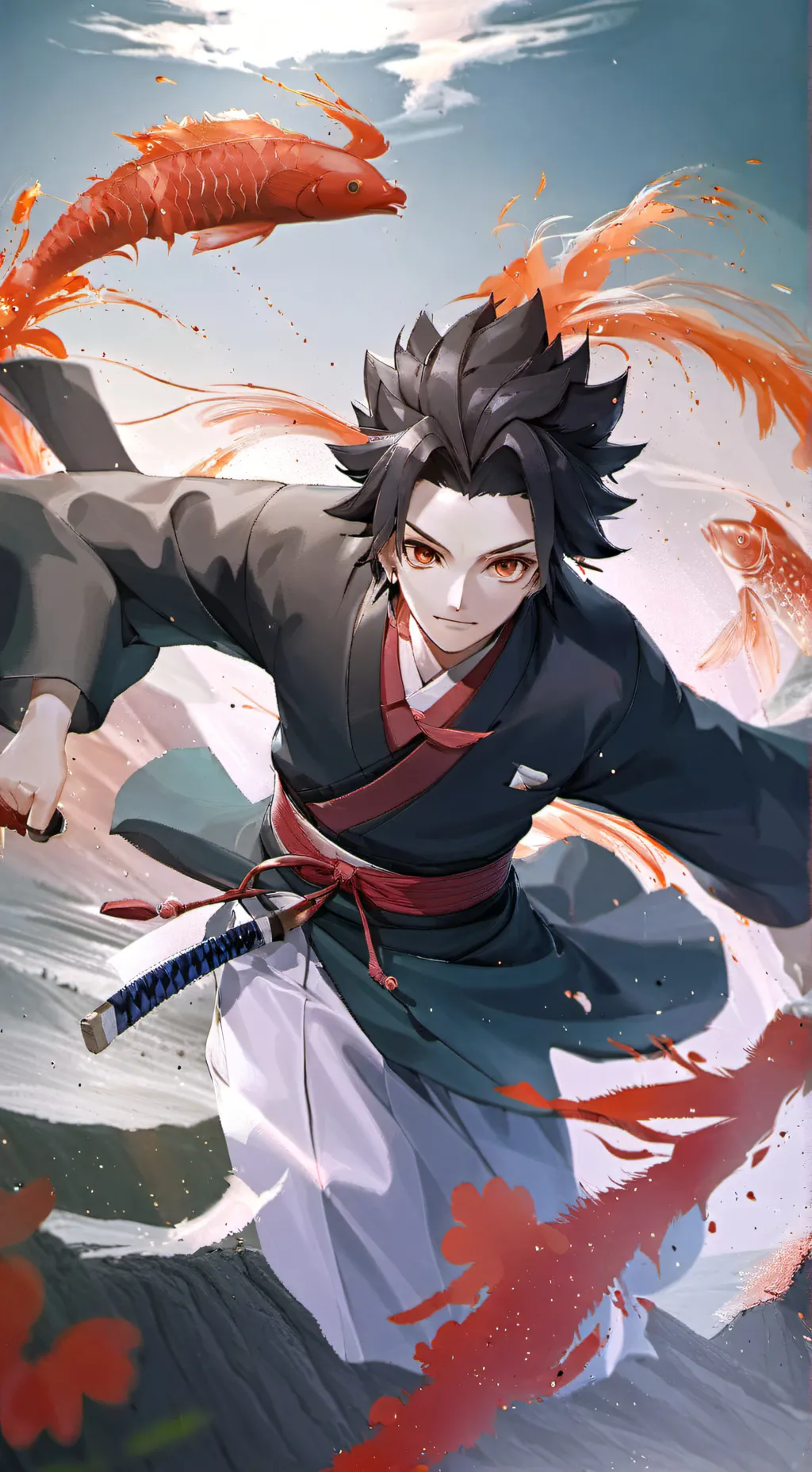 ai character: new kny background