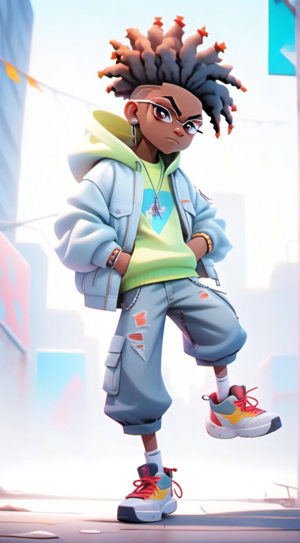 ai character: Sab vs gag rap  background