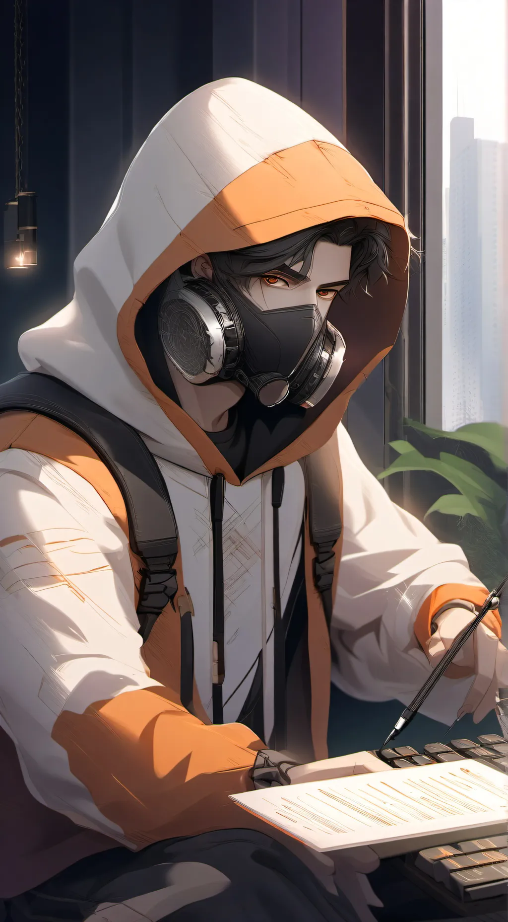 ai character: Hacker background