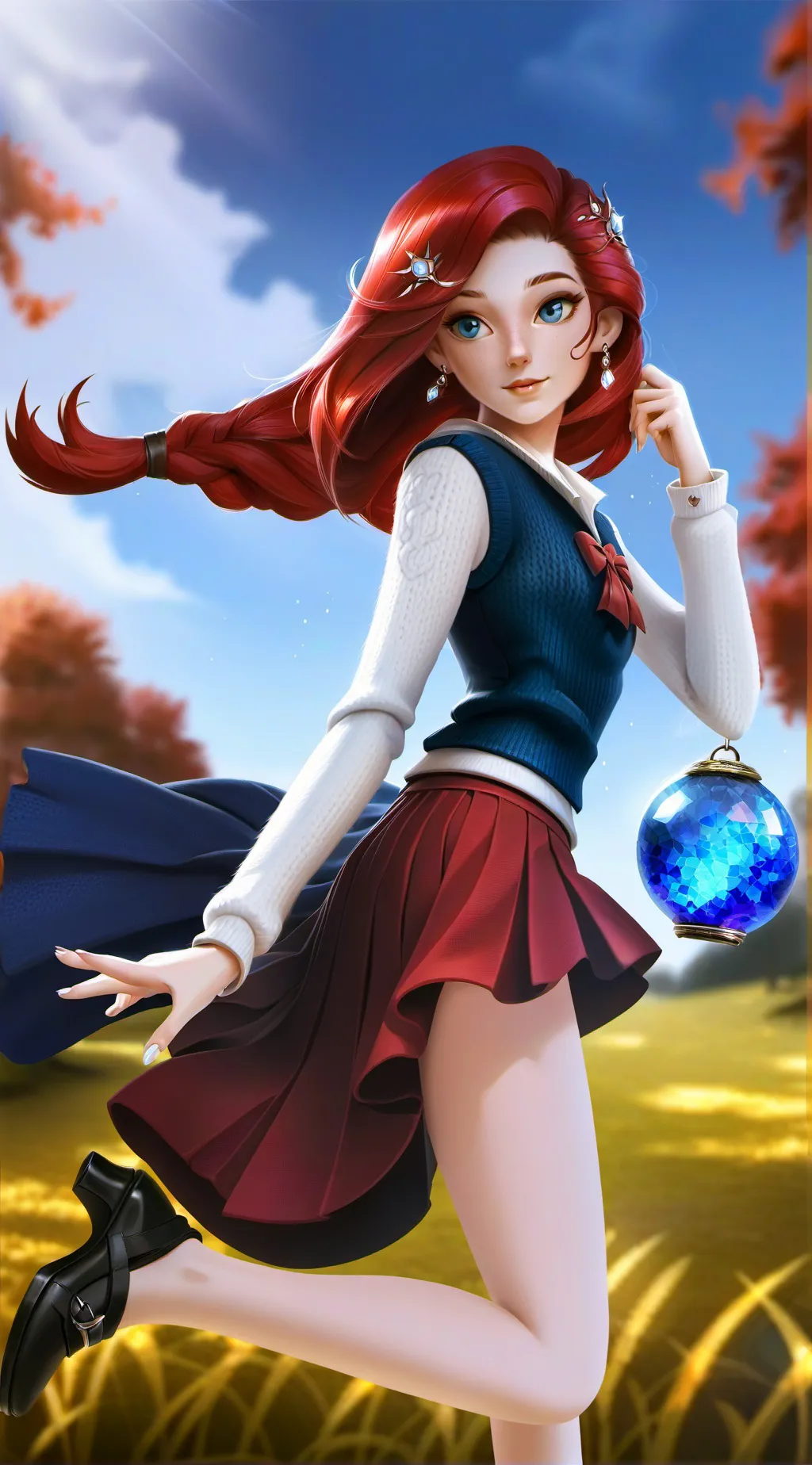 ai character: Amber background