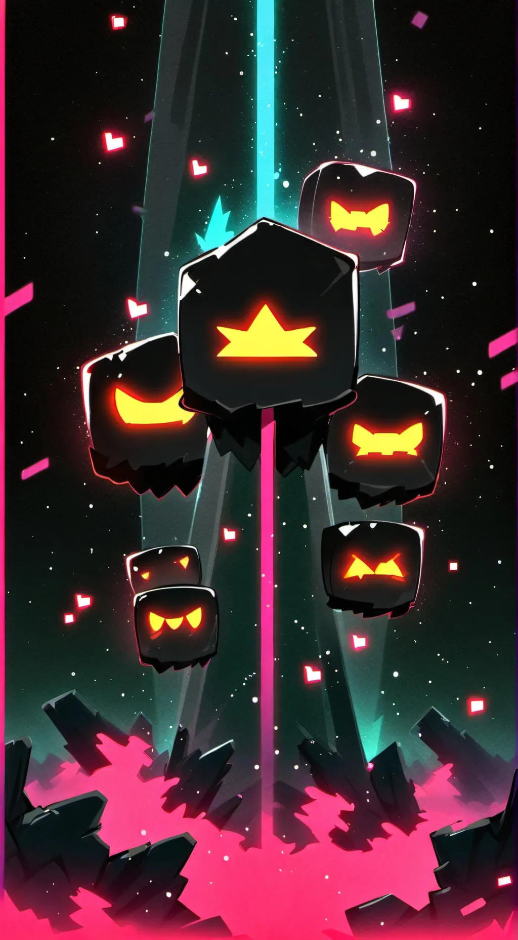 ai character: geometry dash  background