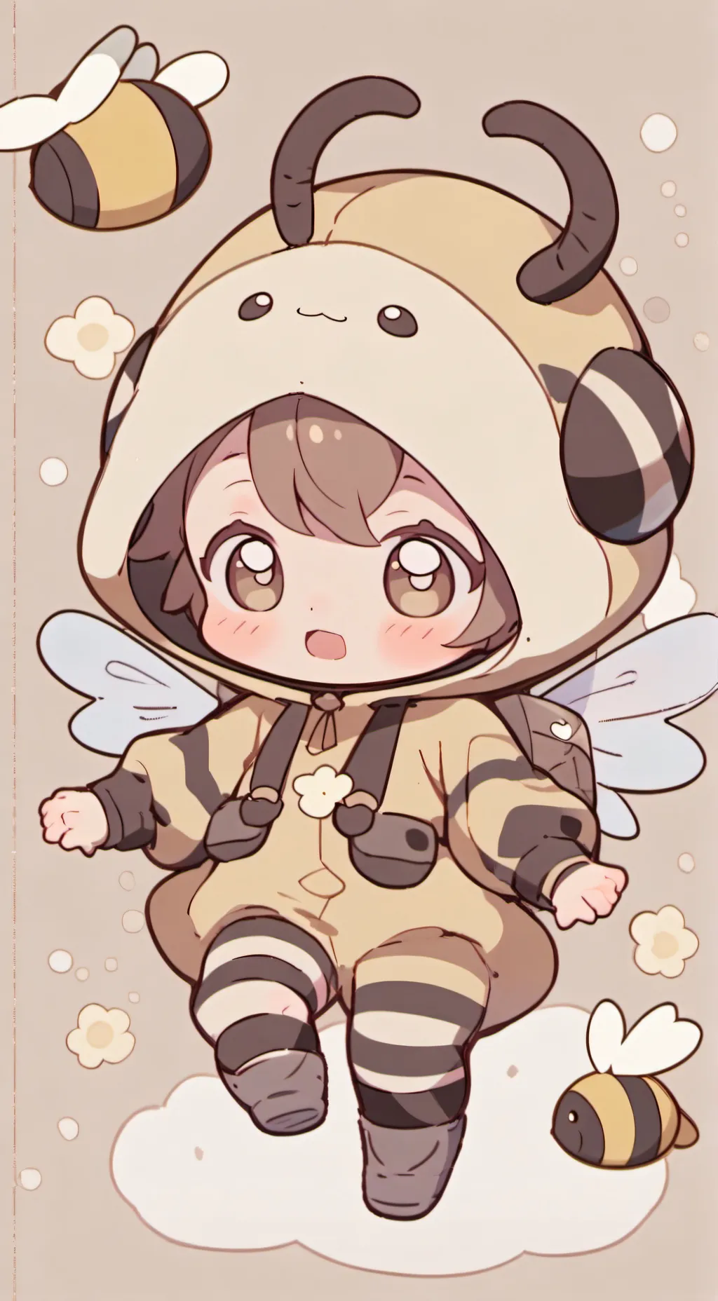 ai character: Bee baby background