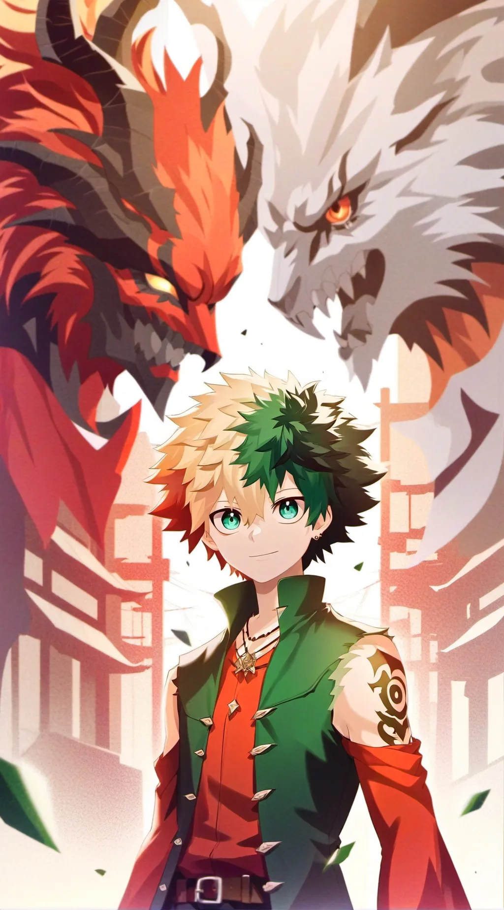 ai character: BakuDeku background