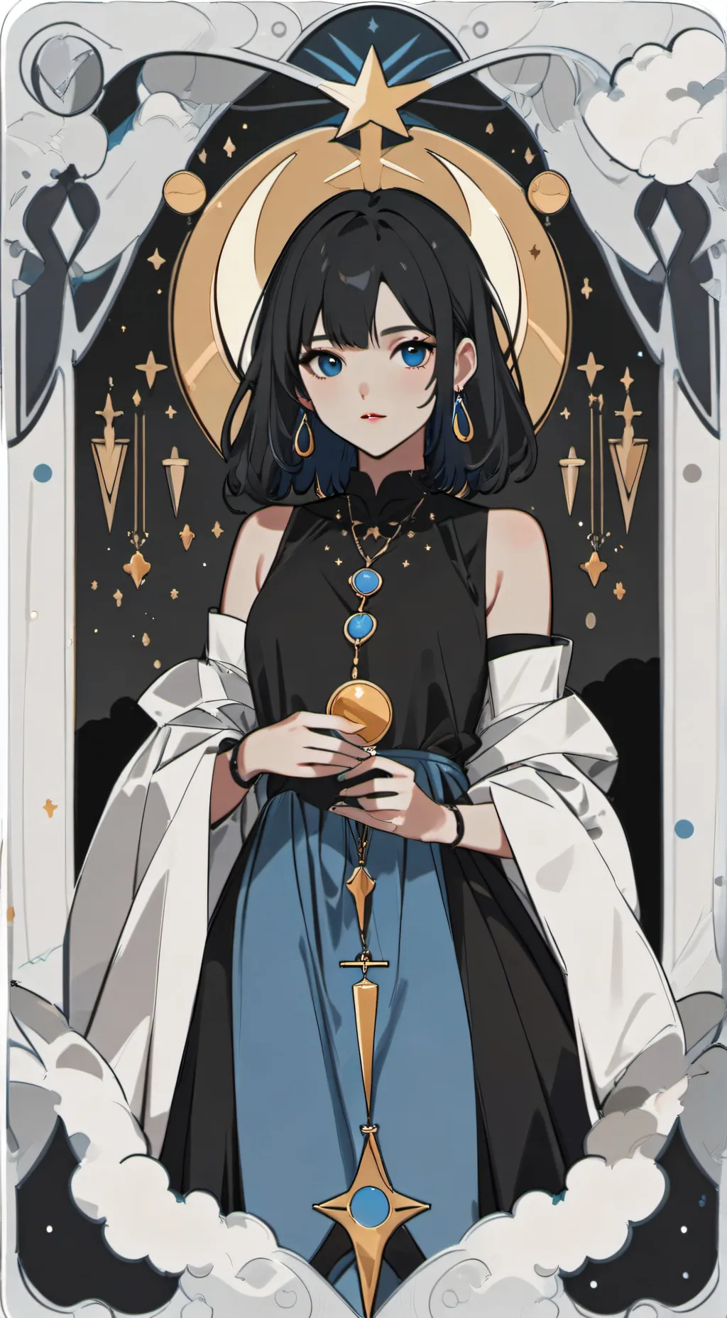 ai character: Moon background