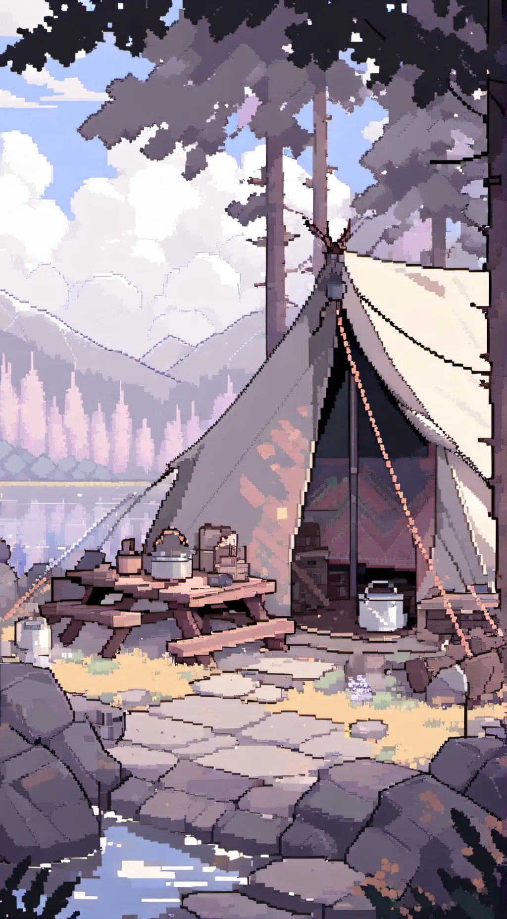 ai character: CH ✗ Camp background