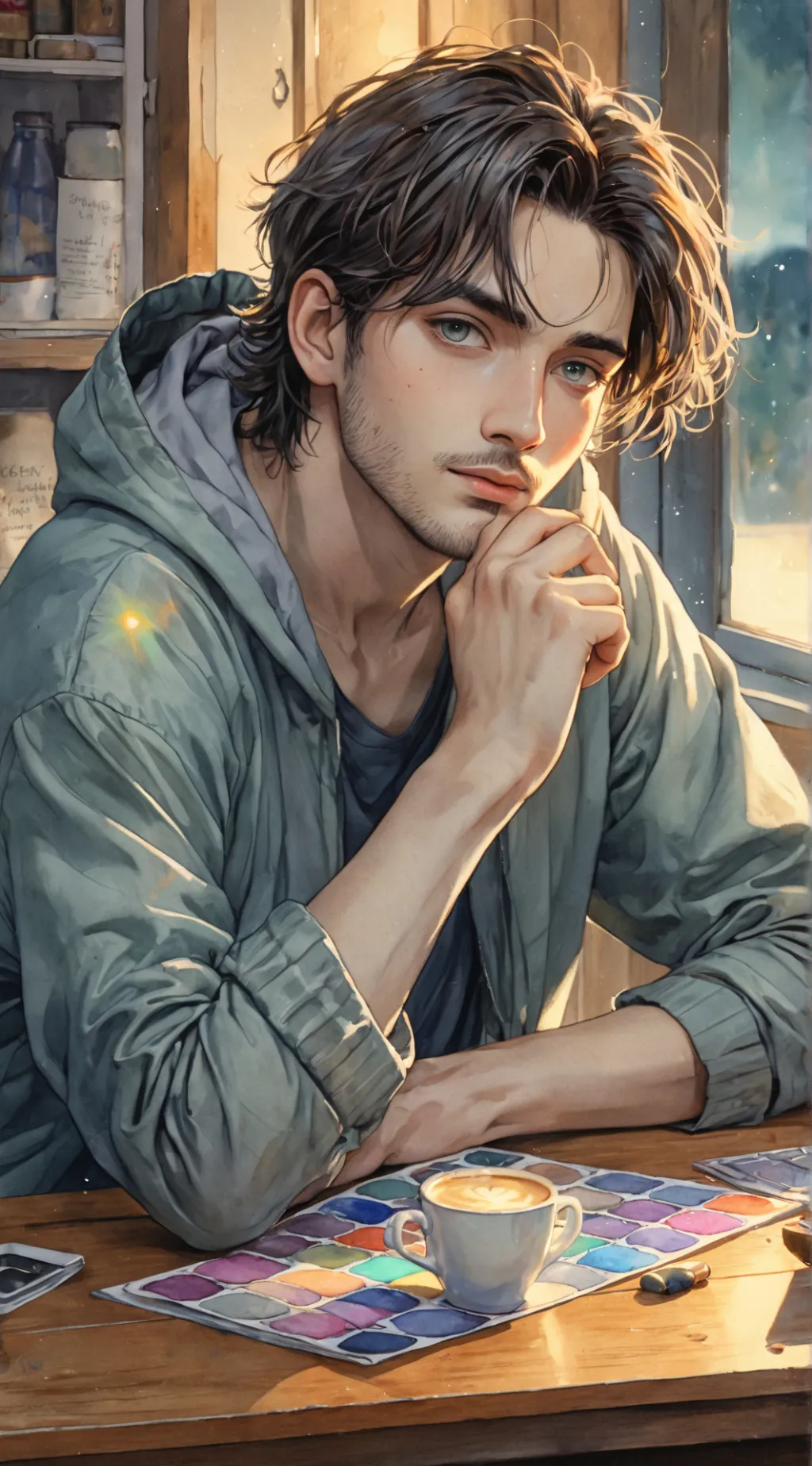 ai character: boyfriend  background