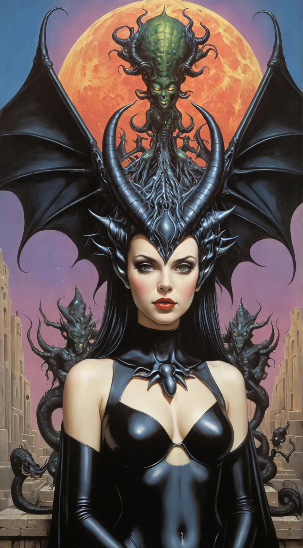 ai character: Black Moon Seraph  background
