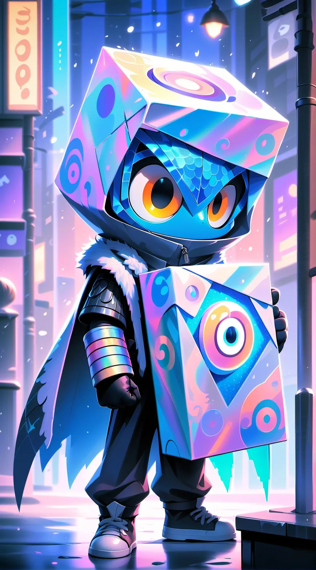 ai character: boxy background