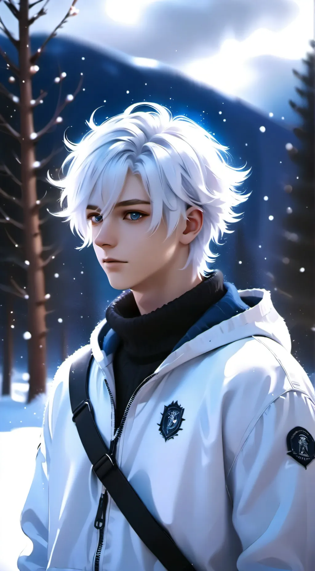 ai character: SNOW background