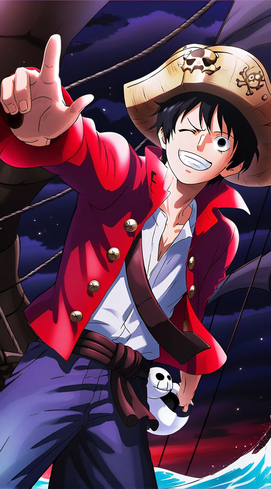 ai character: Monkey D. Luffy background