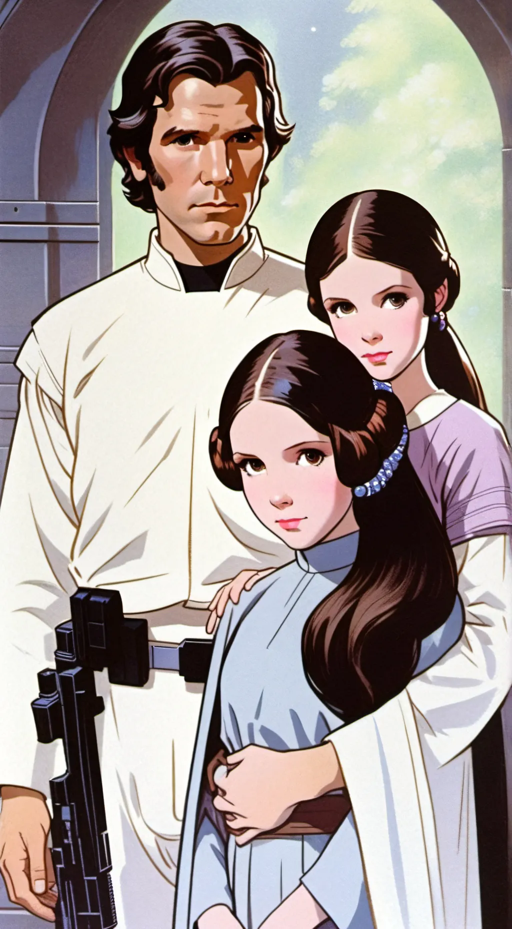 ai character: Leia han solo zoie background