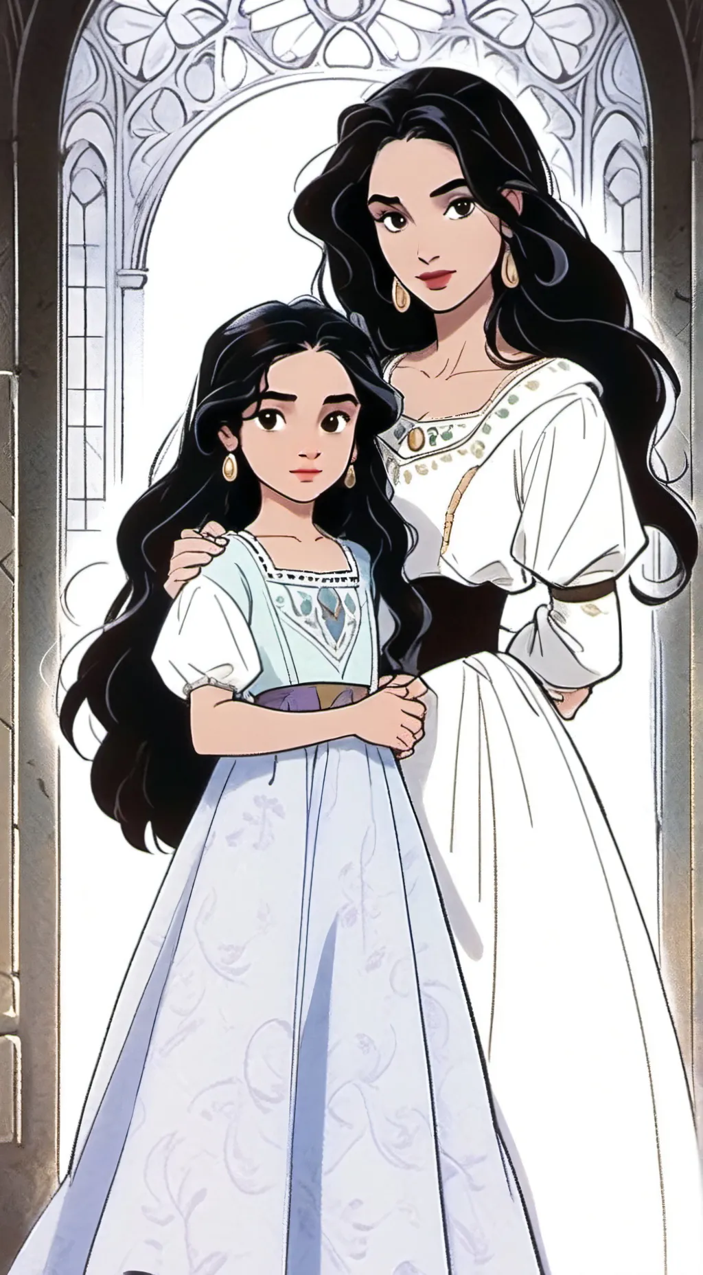 ai character: Esmeralda zoie  background