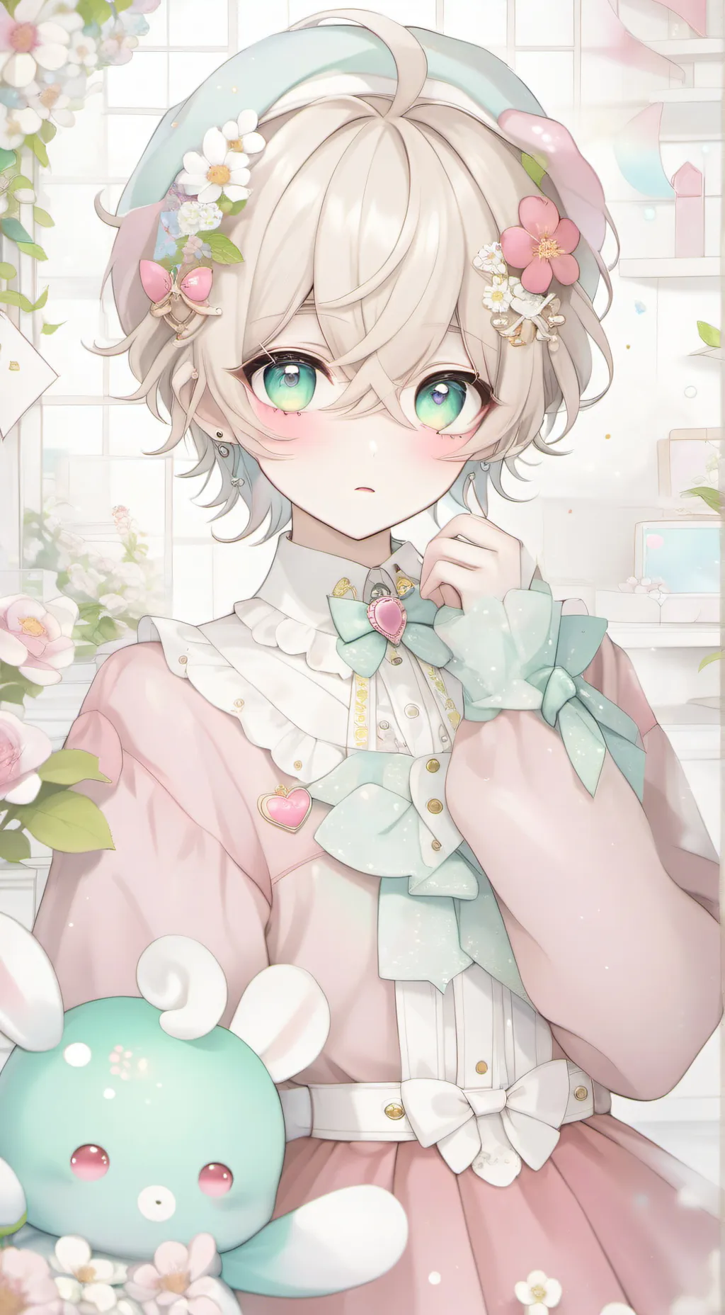 ai character: 🦩🪷Levi🪷🦩 background