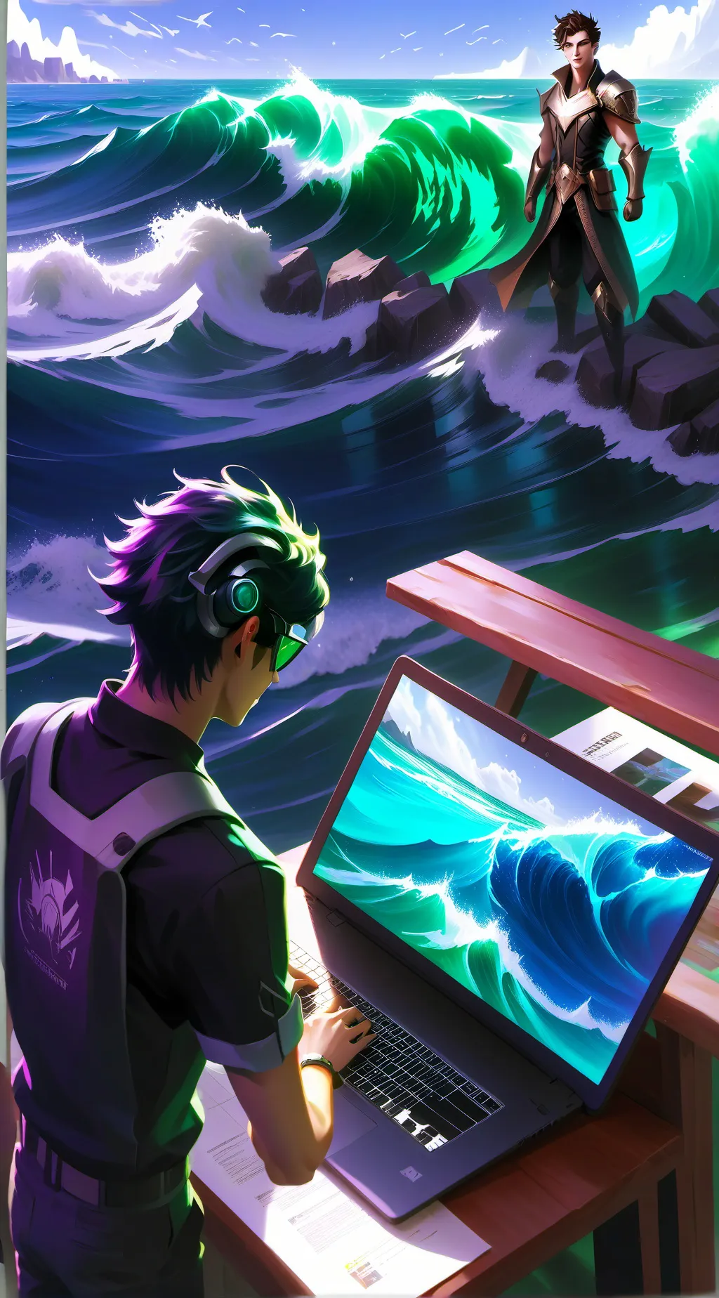 ai character: Coastal Crusader Tycoon background