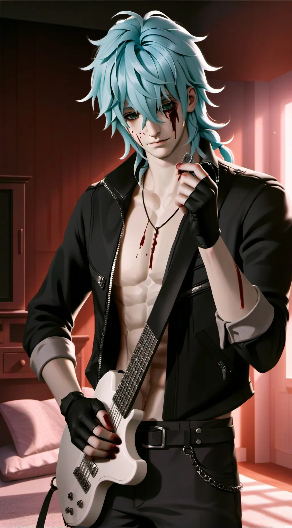 ai character: sal 💙🔥 background