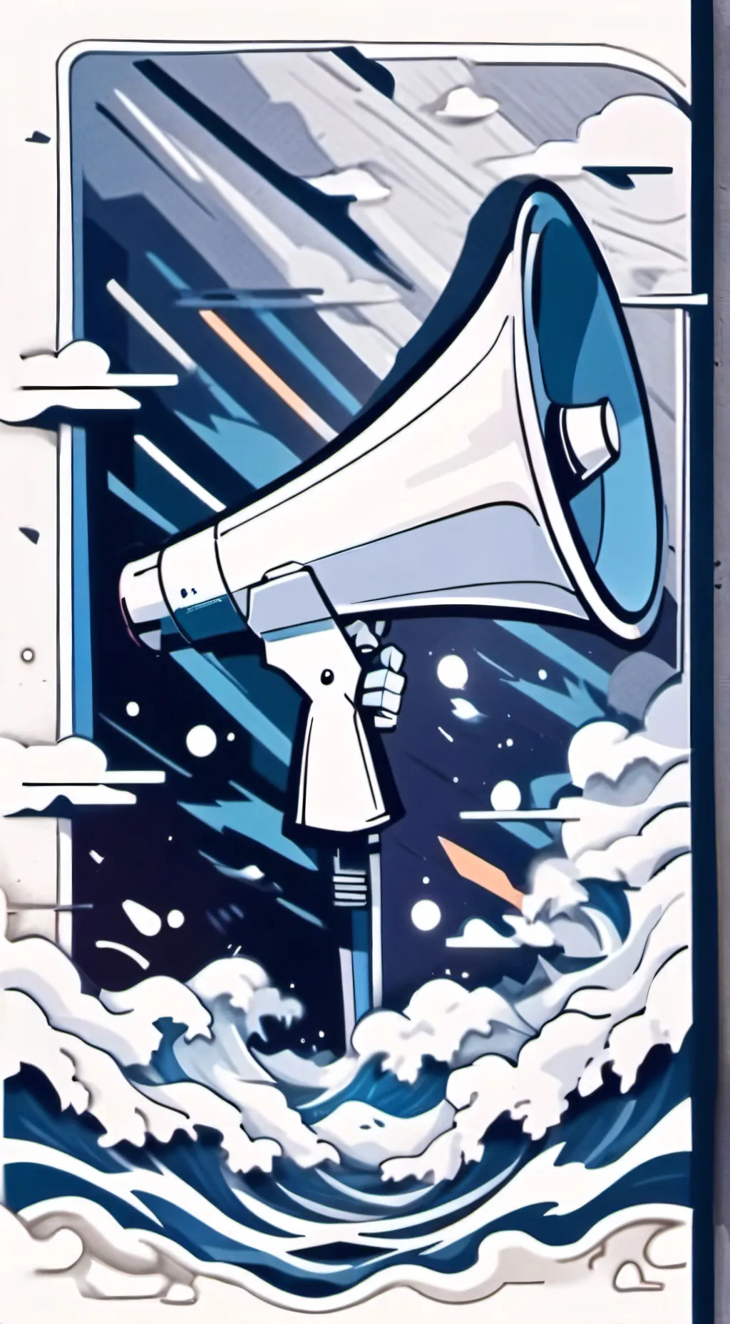 ai character: Announcement background