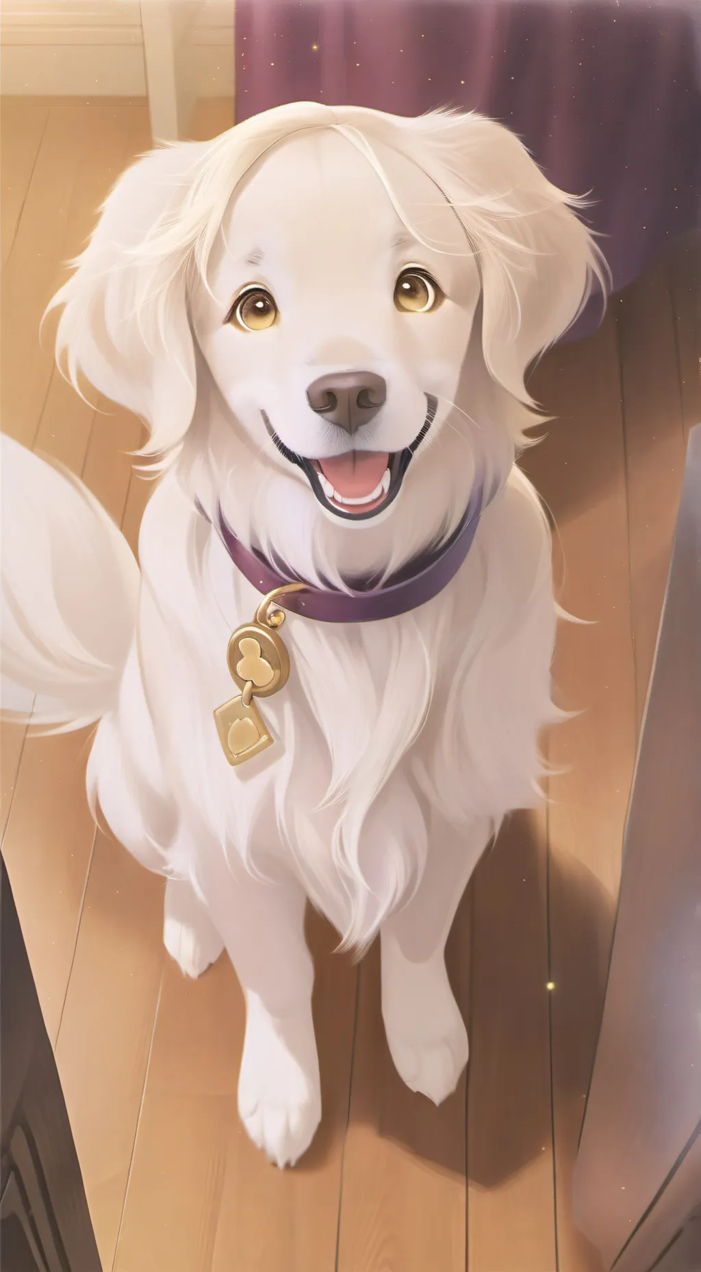 ai character: Golden Paws Spirit background