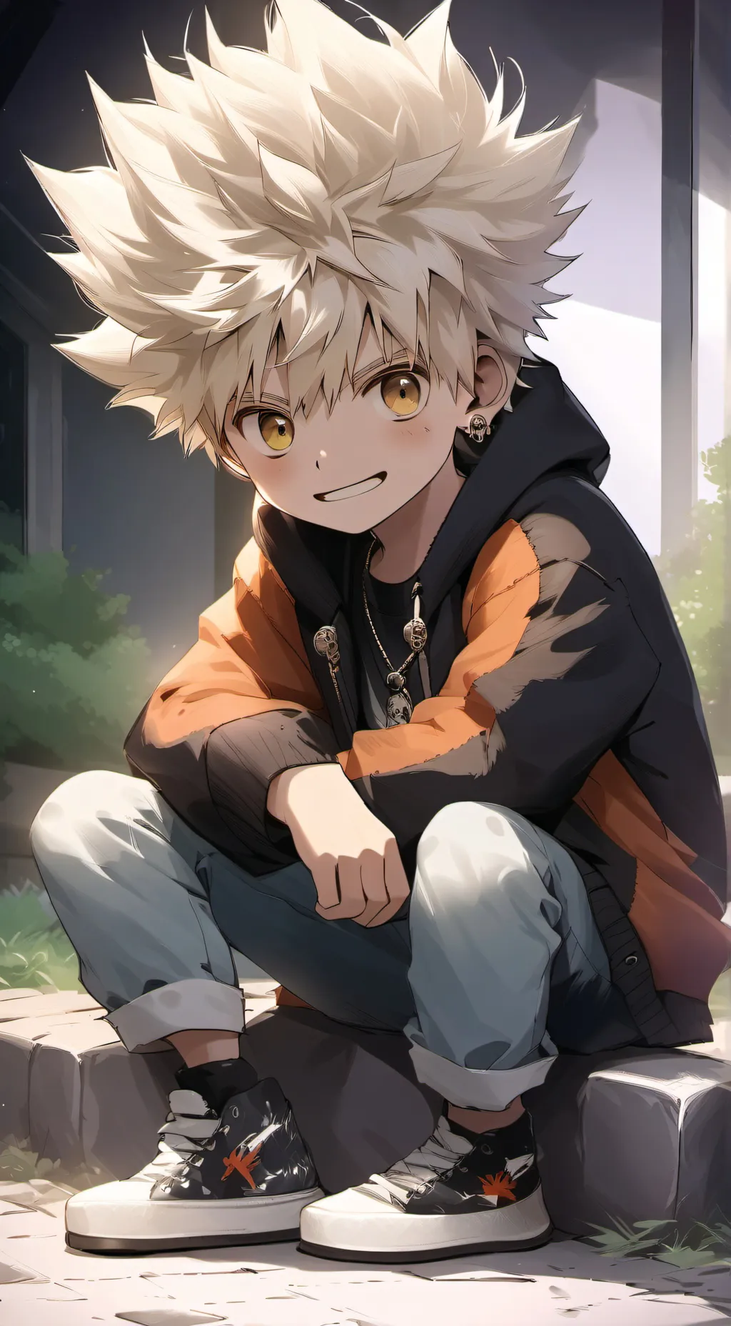 ai character: Kid bakugo background