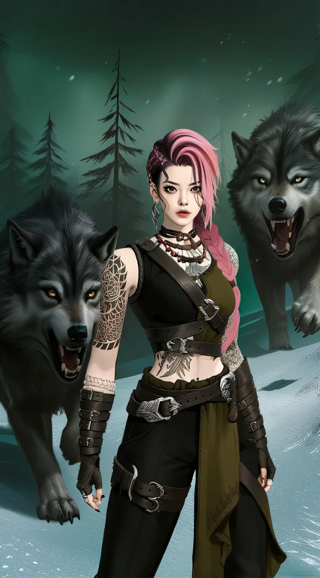 ai character: 🐺 Lyra🐺 background