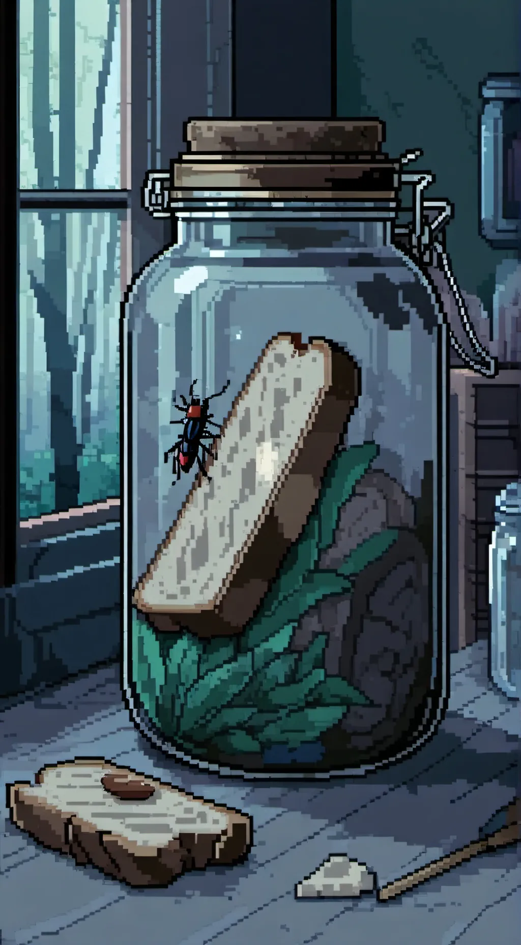 ai character: help the crumb bug background