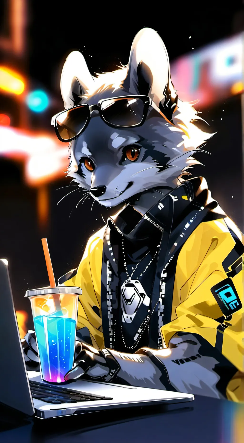 ai character: Pixel background