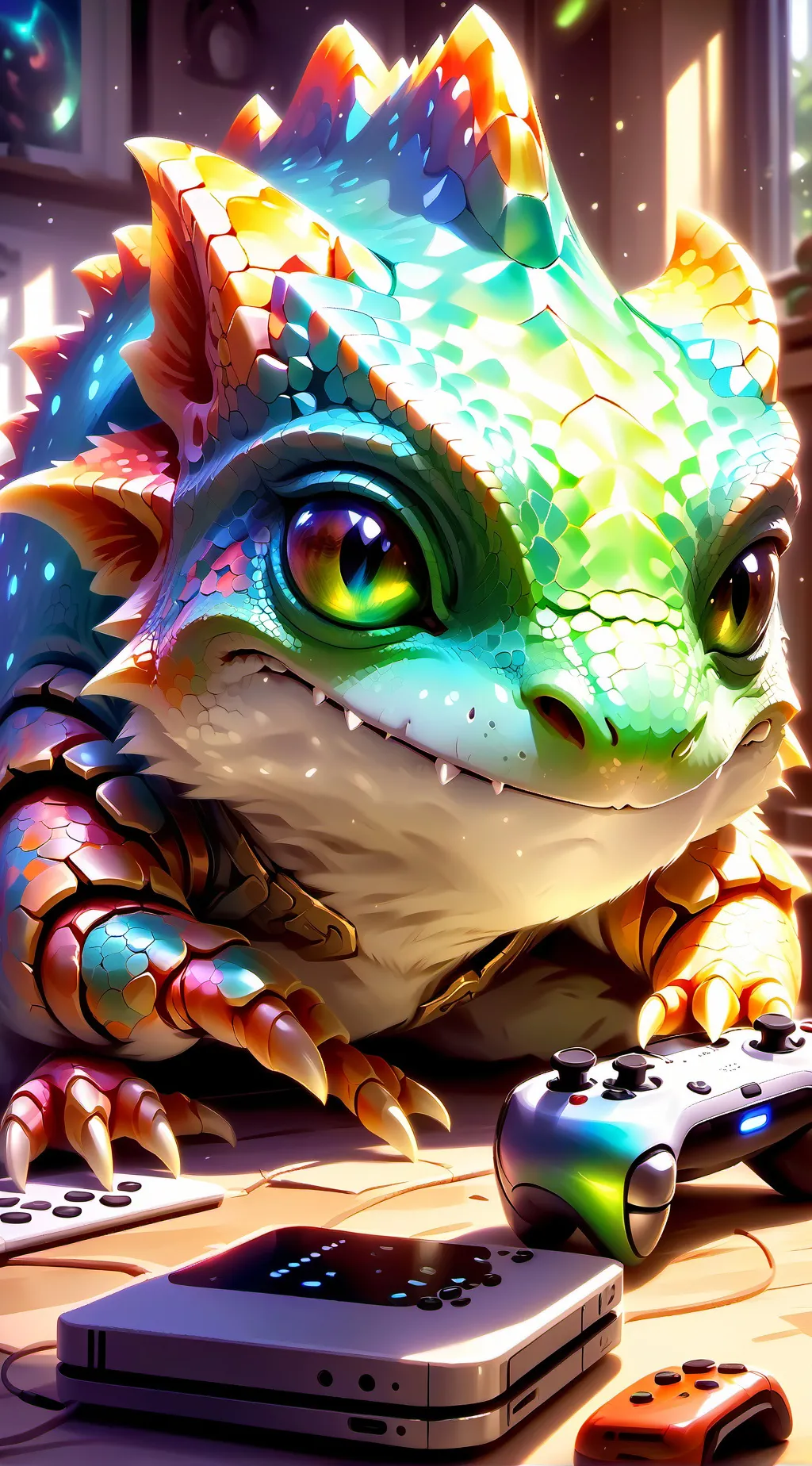 ai character: Pixel background