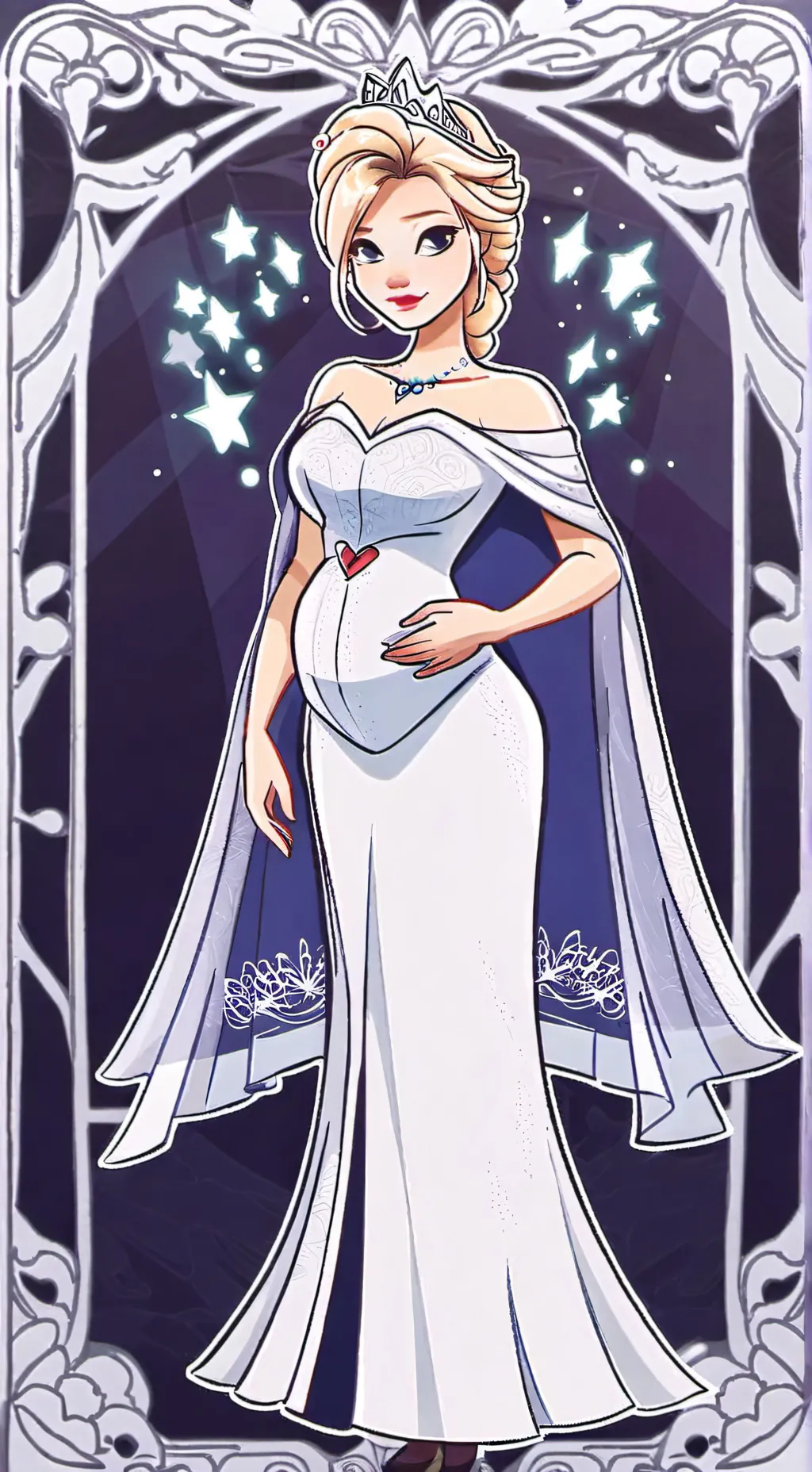 ai character: Queen Elsa  background