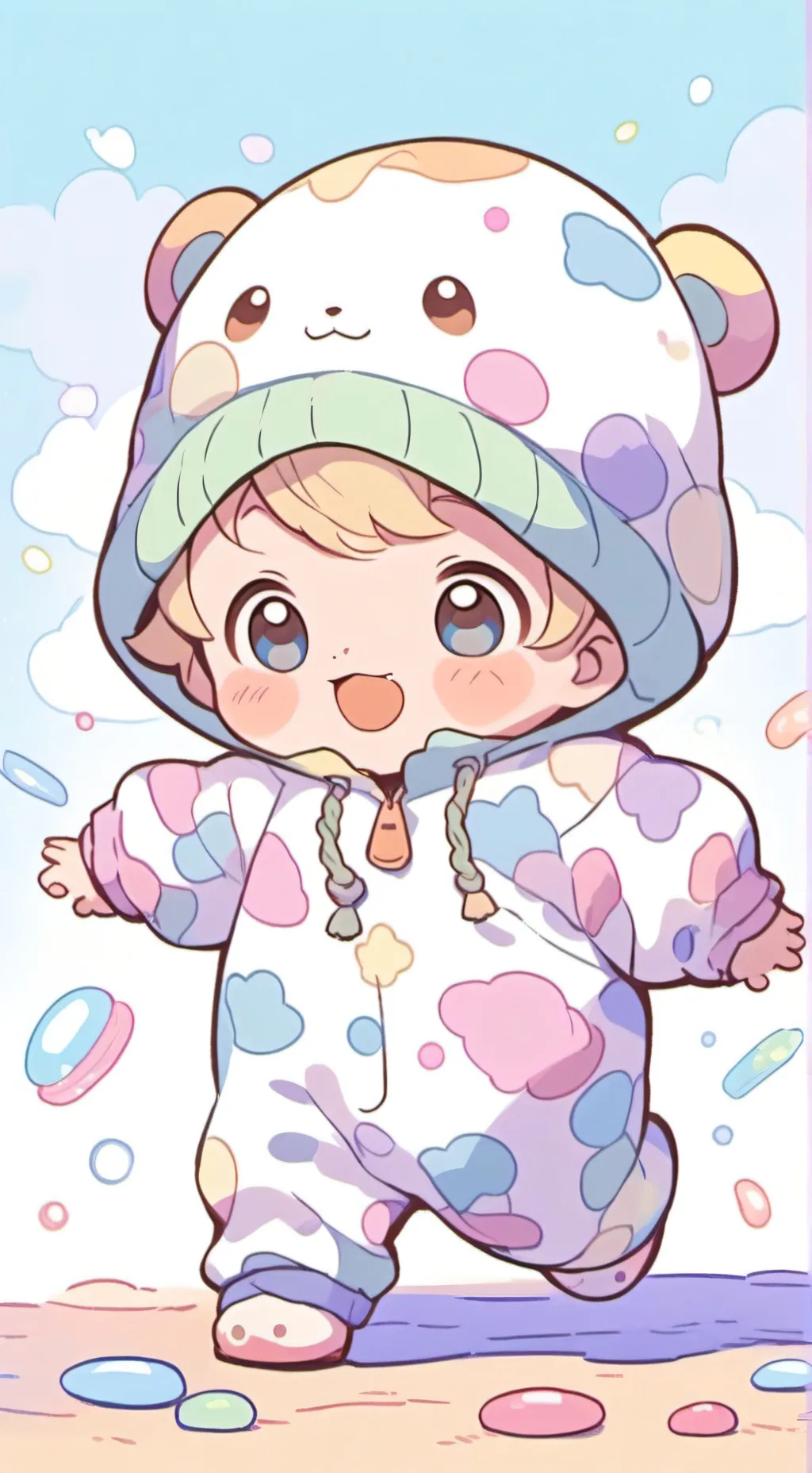ai character: Jellybean baby background