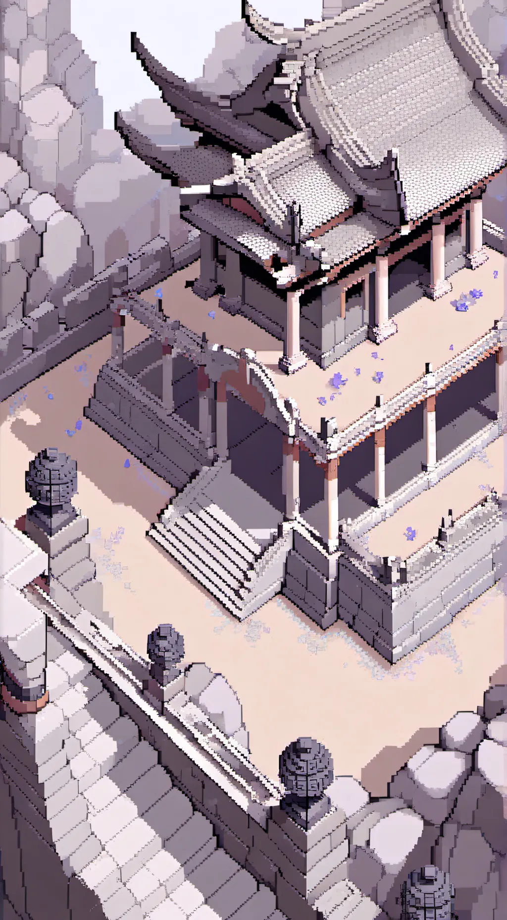 ai character: null temple background