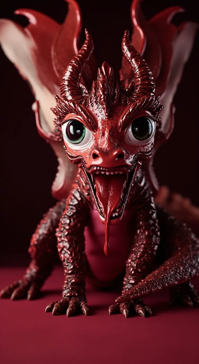 ai character: lipstick dragon background