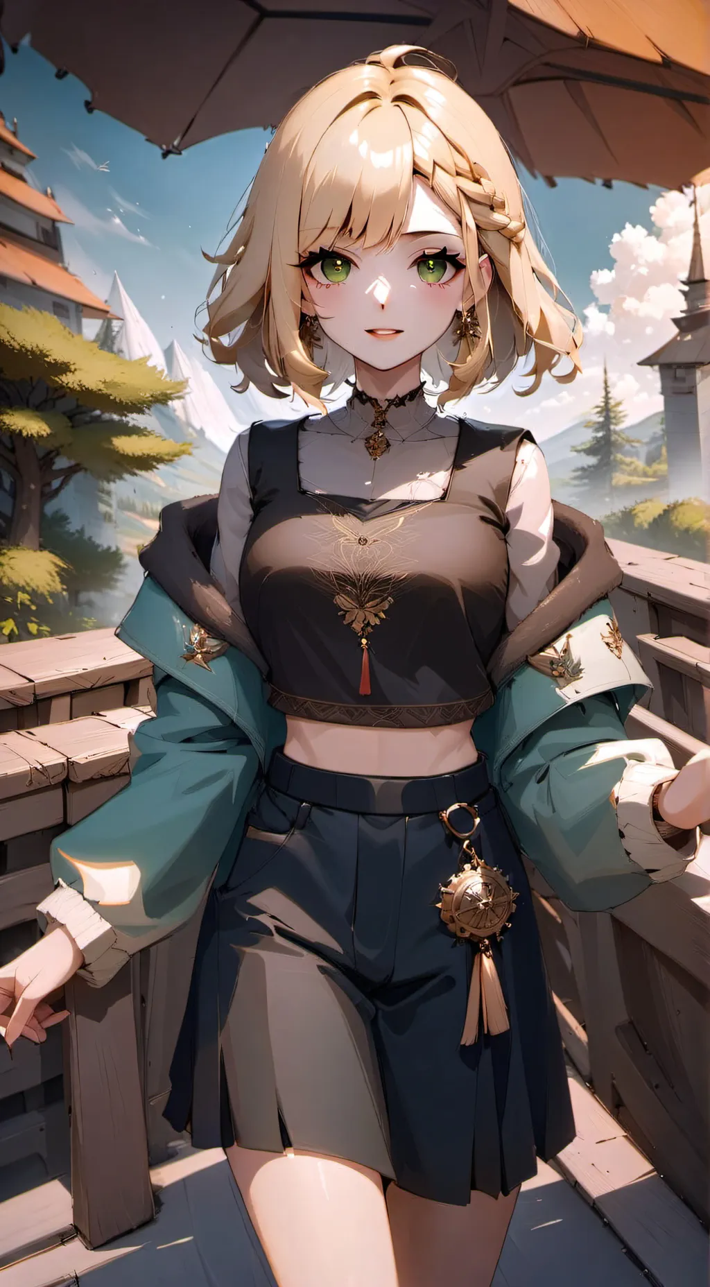 ai character: School trip background