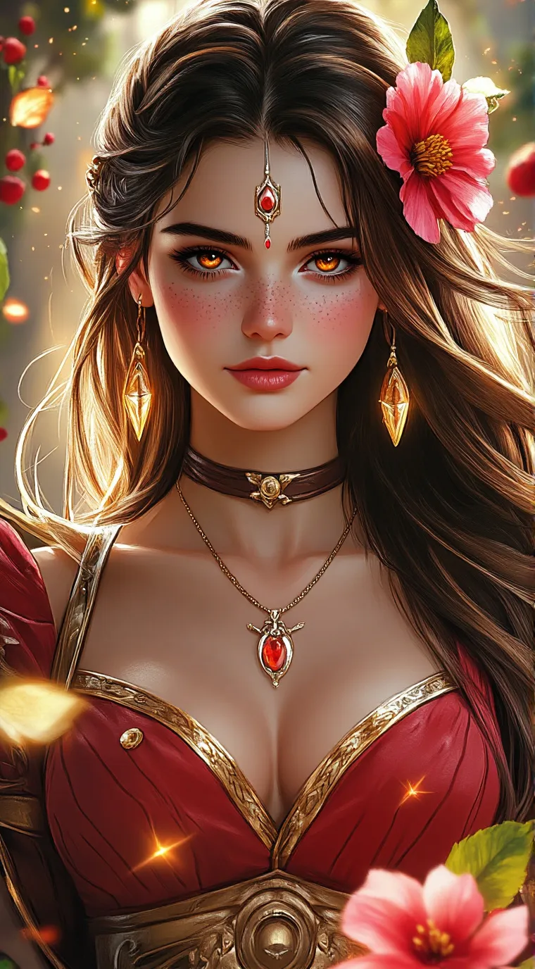 ai character: Freya Zinnia 🌸🏵⚘️🌺 background