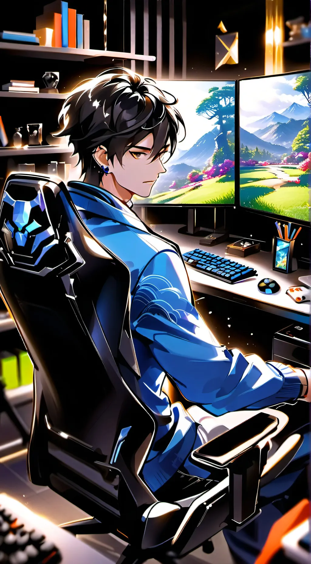 ai character: Liam  background